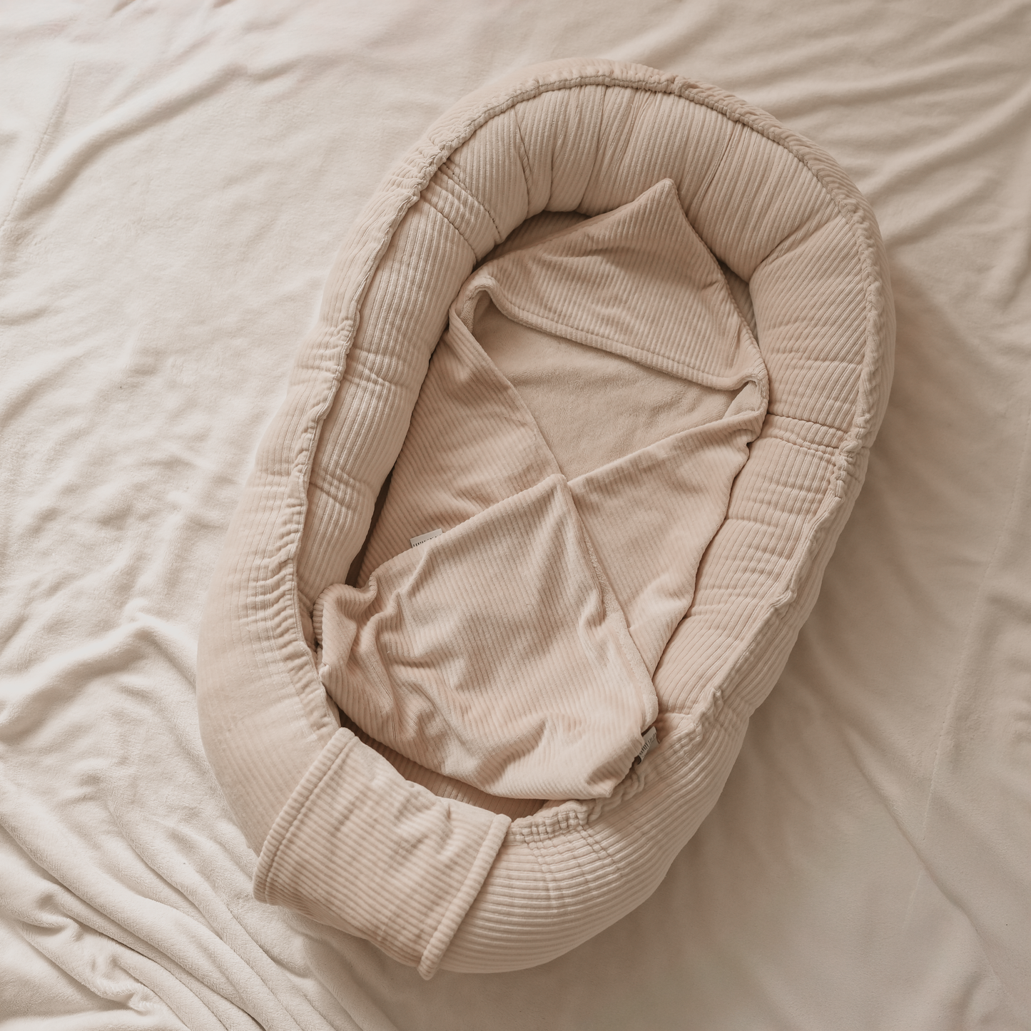 Ribbed Baby Swaddle – Sand