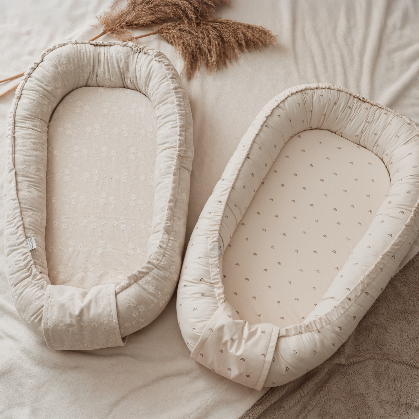 Baby Nest - Linen Embroidery Flowers