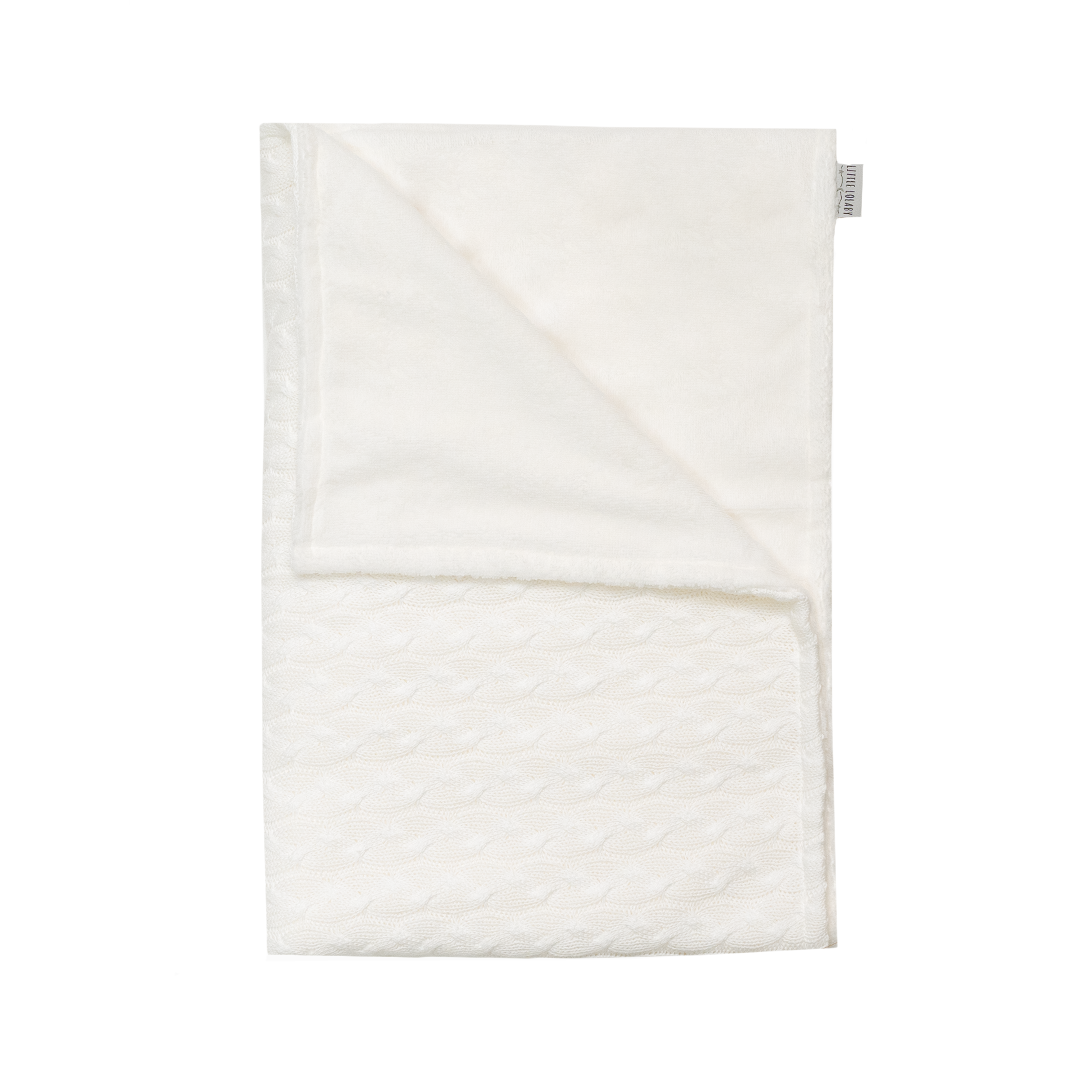 Knitted & Bamboo Cotton Blanket – Ecru