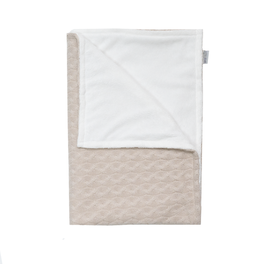 Knitted & Bamboo Cotton Blanket – Sand