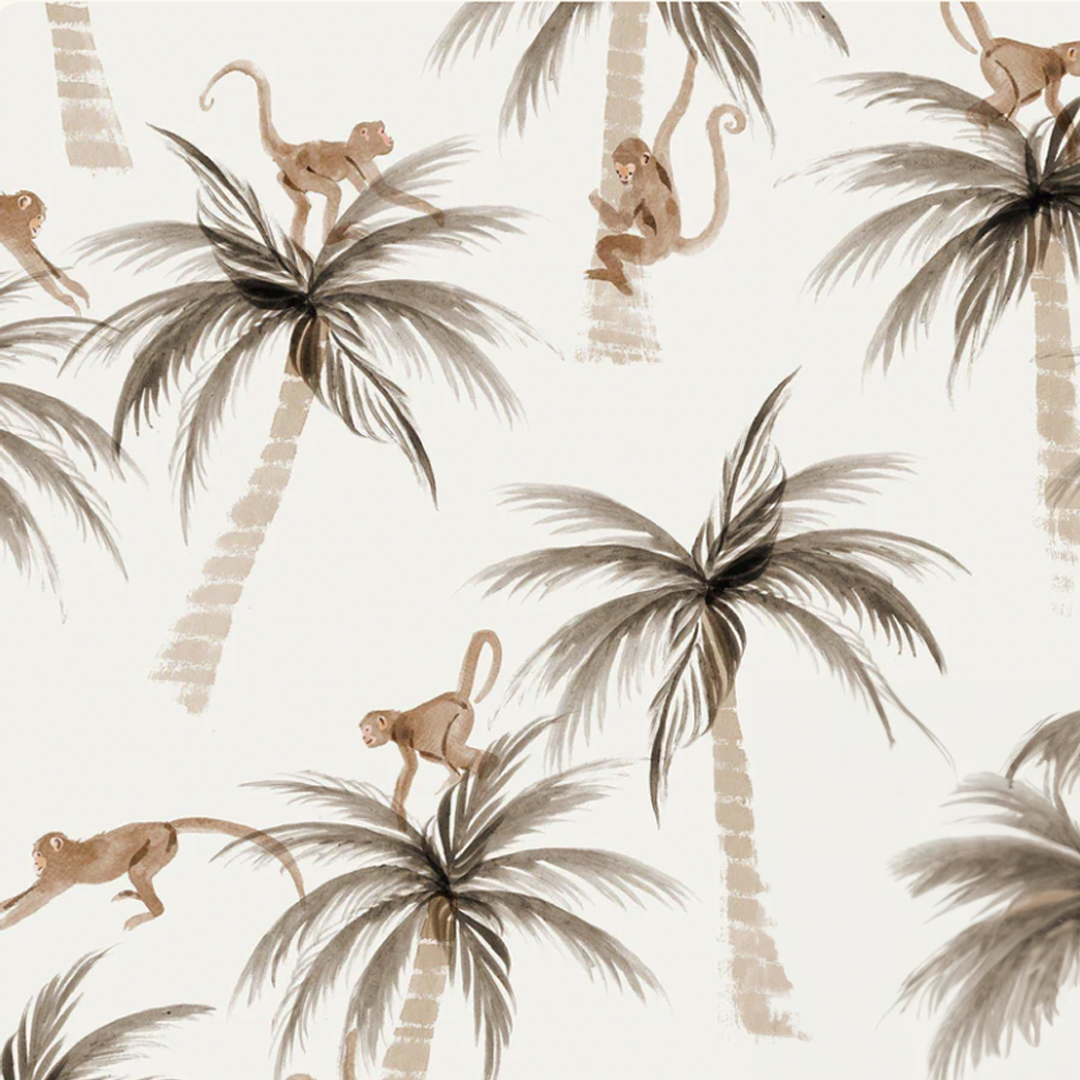Fitted Sheet – Palms & Monkey