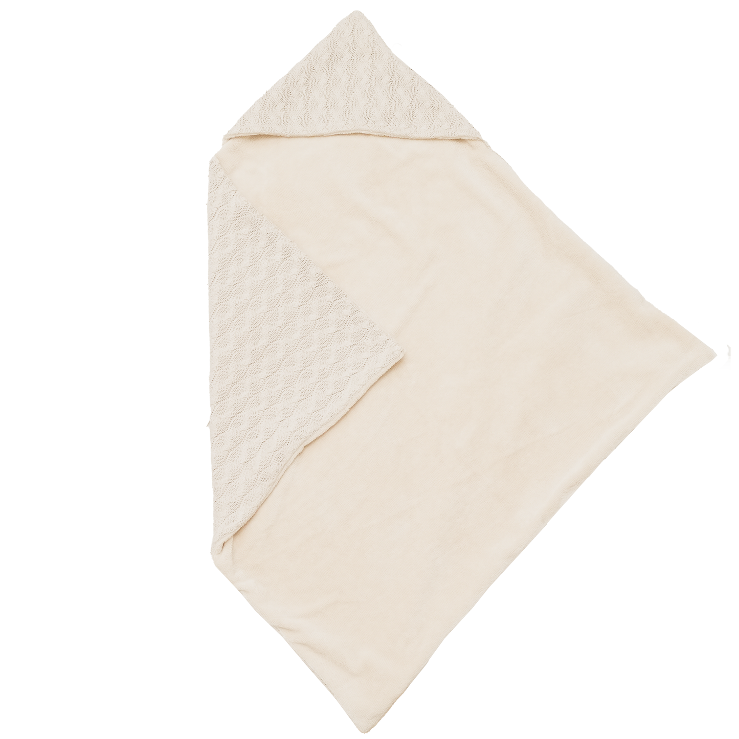 Baby Swaddle Blanket – Cable Knit & Bamboo Cotton Sand