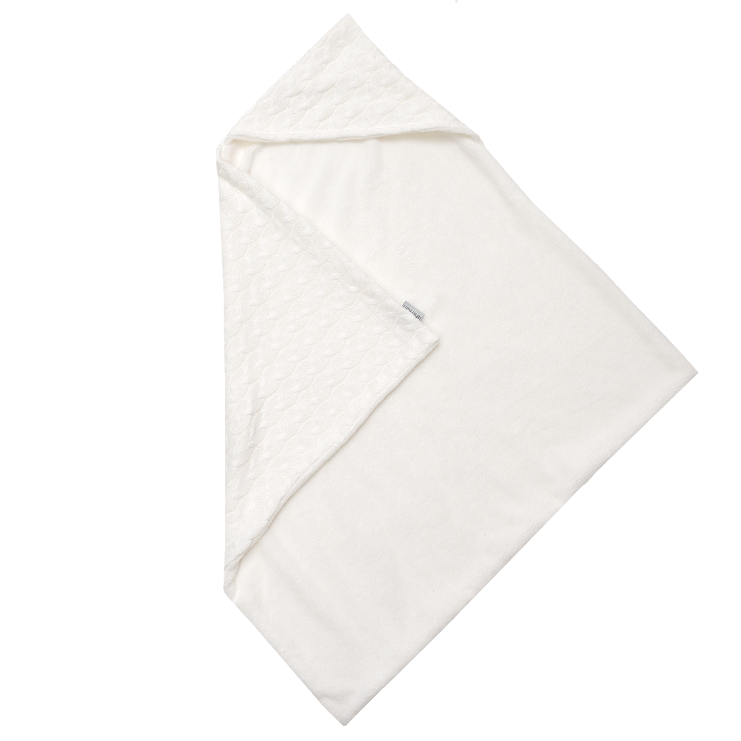 Cable Knit Baby Swaddle – Ecru