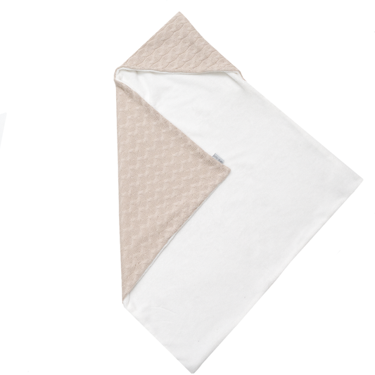 Cable Knit & Bamboo Cotton Baby Swaddle – Ecru